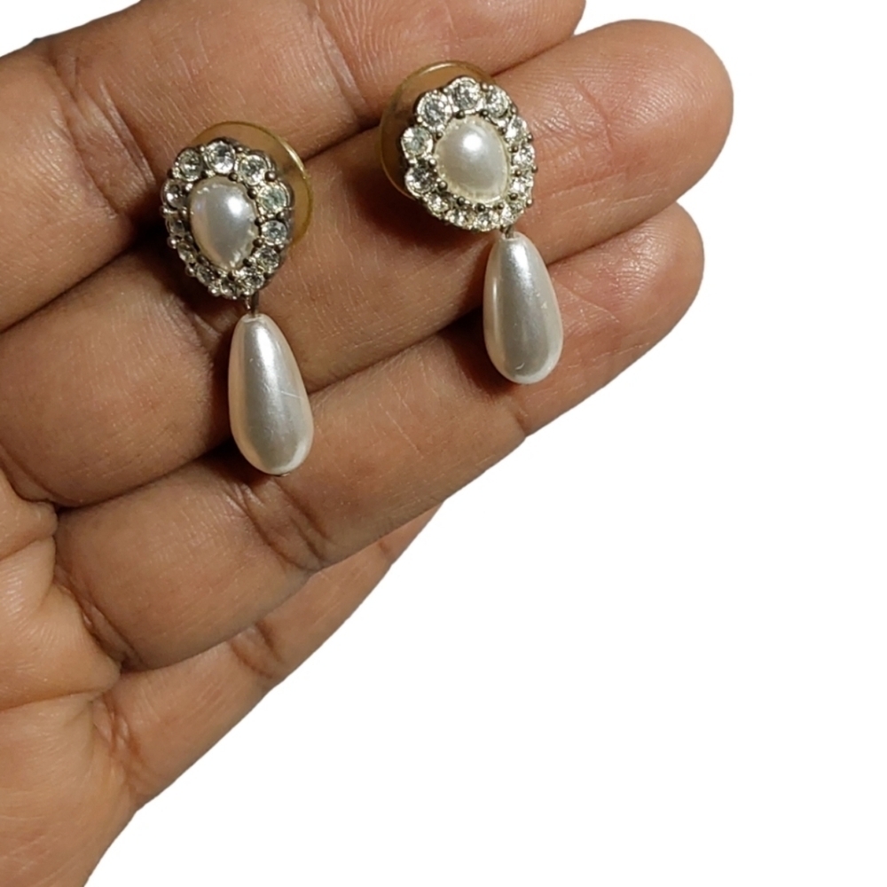 Fashion DIAMOND‎ PEARL FASHION EARRING